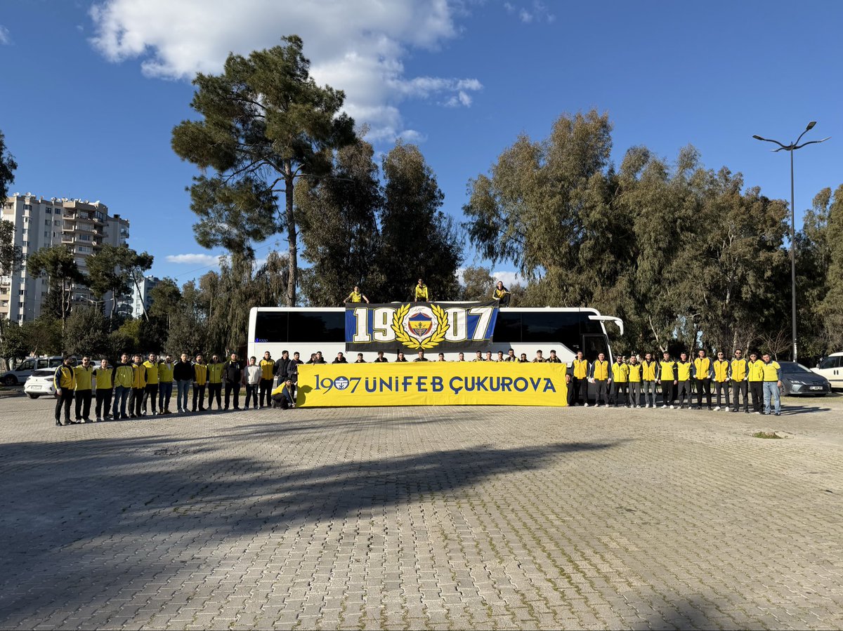 UFBCukurova's tweet photo. 1907 ÜNİFEB Çukurova Üniversitesi örgütlenmesi olarak Gaziantep FK - Fenerbahçe karşılaşması için Gaziantep yolundayız.
#FenerbahçeninYolunda https://t.co/Nga2nAERVy