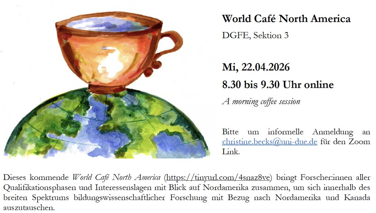 ChrBecks's tweet photo. Do join us for the World Cafe Northamerica! https://t.co/zjnWariChc