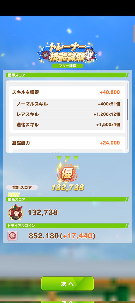 推しのネイチャさんでここまで伸びた
上には上が居るが