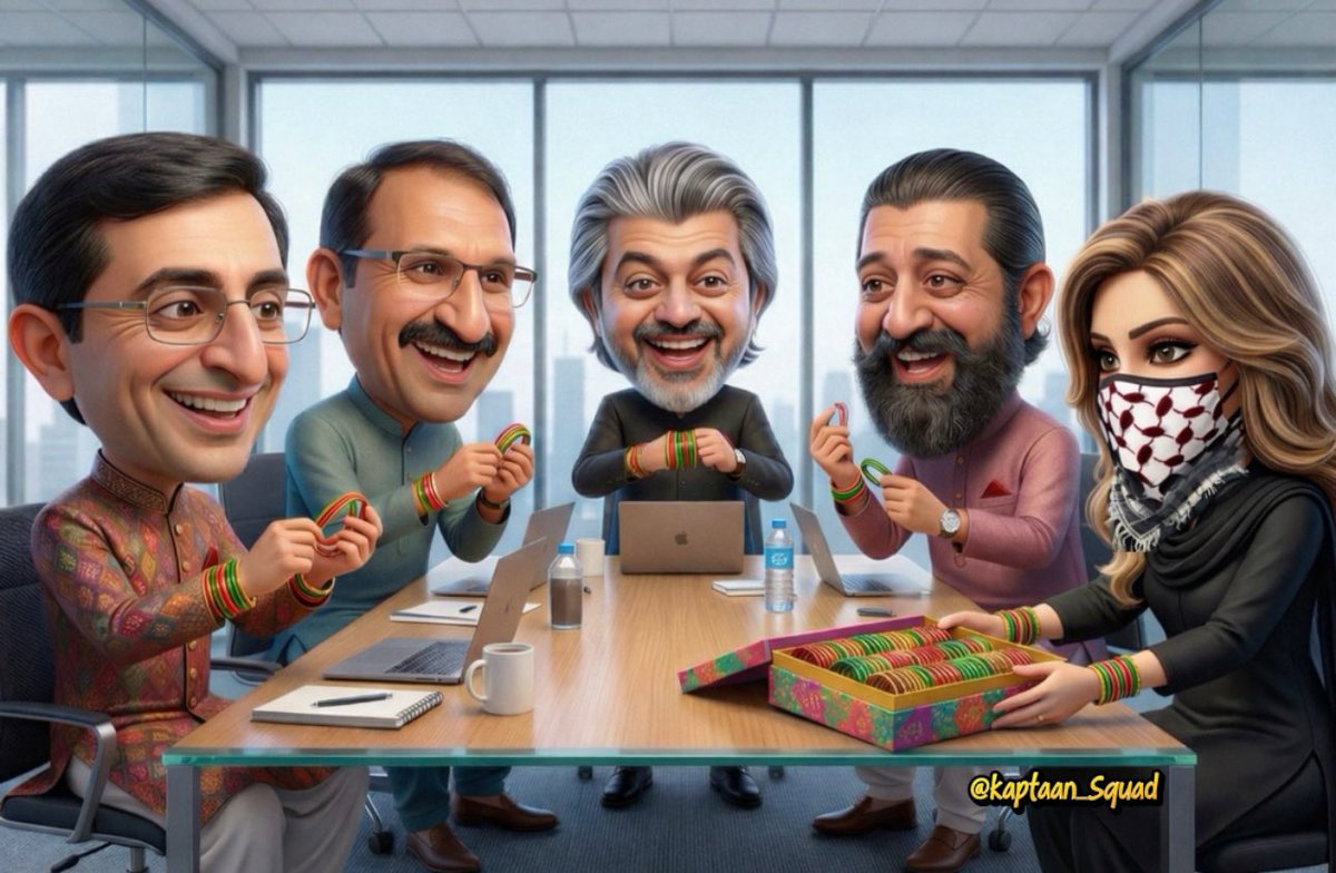 مراد سعید نے ‘غدارت’ کو چوڑیاں پہننے کا مشورہ دیا ہے۔ 

میں نے سوچا۔۔ اپنے  گھروں سے نکلنے میں انہیں ویسے بھی تکلیف ہوتی ہے تو میں خود ہی انکو پہنچا دیتی ہوں ورنہ

بےچارے بنا چوڑی، خالی کلائیوں کیساتھ عید گزاریں گے۔۔۔