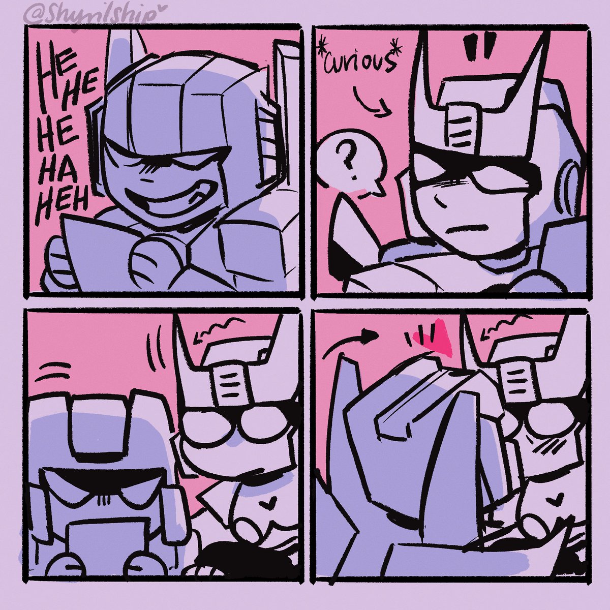 shyrilship's tweet photo. ⭐️🚓 on underhanded tactics! A sneaky kiss from Starscream!

#maccadam #starprowl https://t.co/NtFMfOsfZd