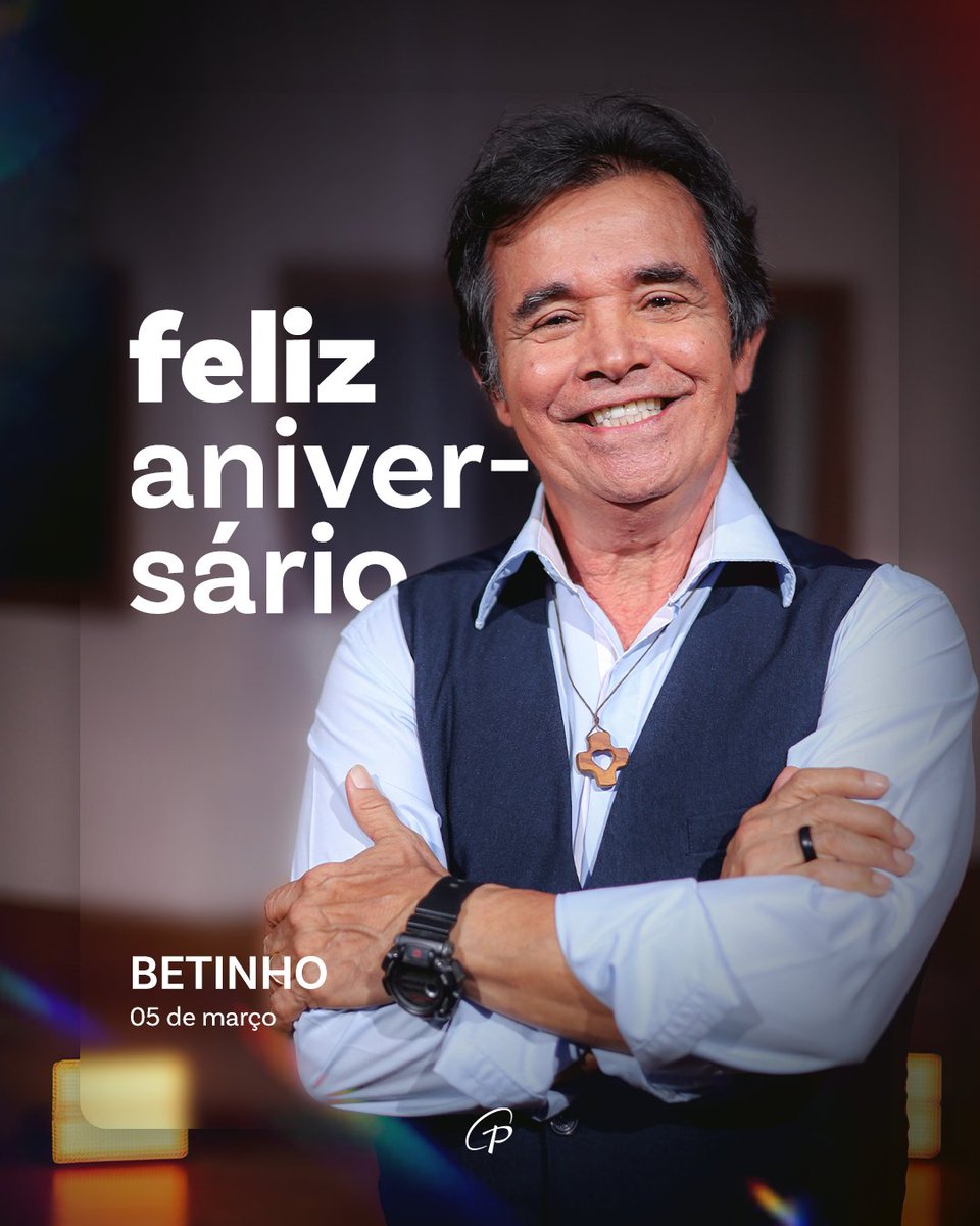 Hoje celebramos a vida do Betinho, voz que nos convida a “Ir ao Povo” com alegria, fé e compromisso! 🎉🎶

Que Deus renove a sua missão e faça frutificar cada nota, cada palavra e cada gesto de serviço. Feliz vida!

Deixe aqui sua mensagem para ele 😉