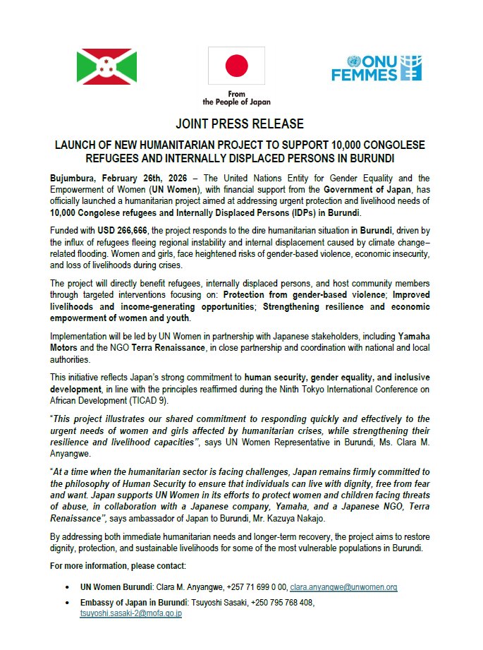UN Women Burundi tweet media