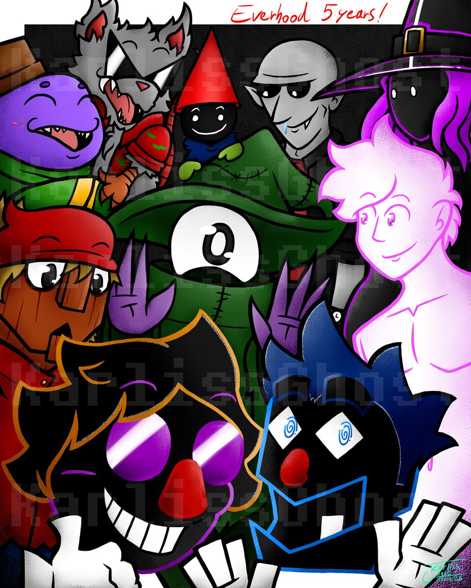 karliss_ghost's tweet photo. Joyeux Anniversaire Everhood 1 et 2 !!! 🥰

#everhood #everhood2 #fanart #art #digitalart https://t.co/kl3t91ihhH