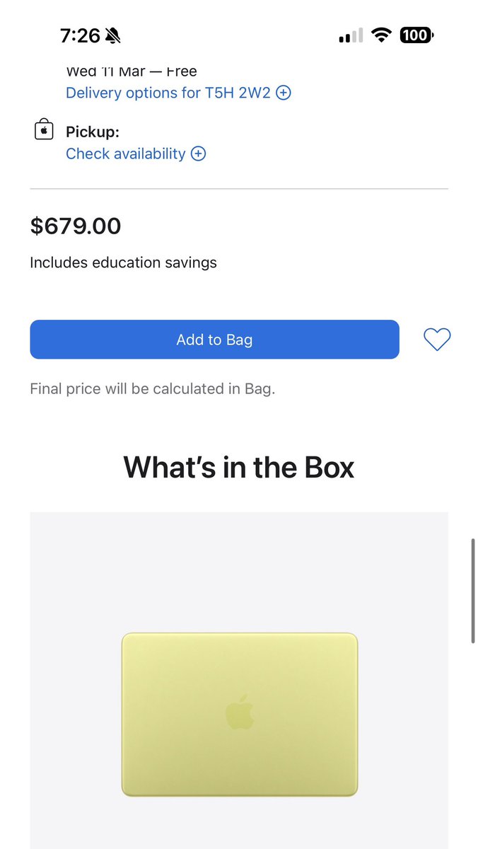 michael_billig's tweet image. MacBook Neo in Canadian dollars with education pricing (anyone can get education discount). Equivalent to $495 USD. No-brainer for anyone looking for a basic laptop. Chromebook has just been killed.