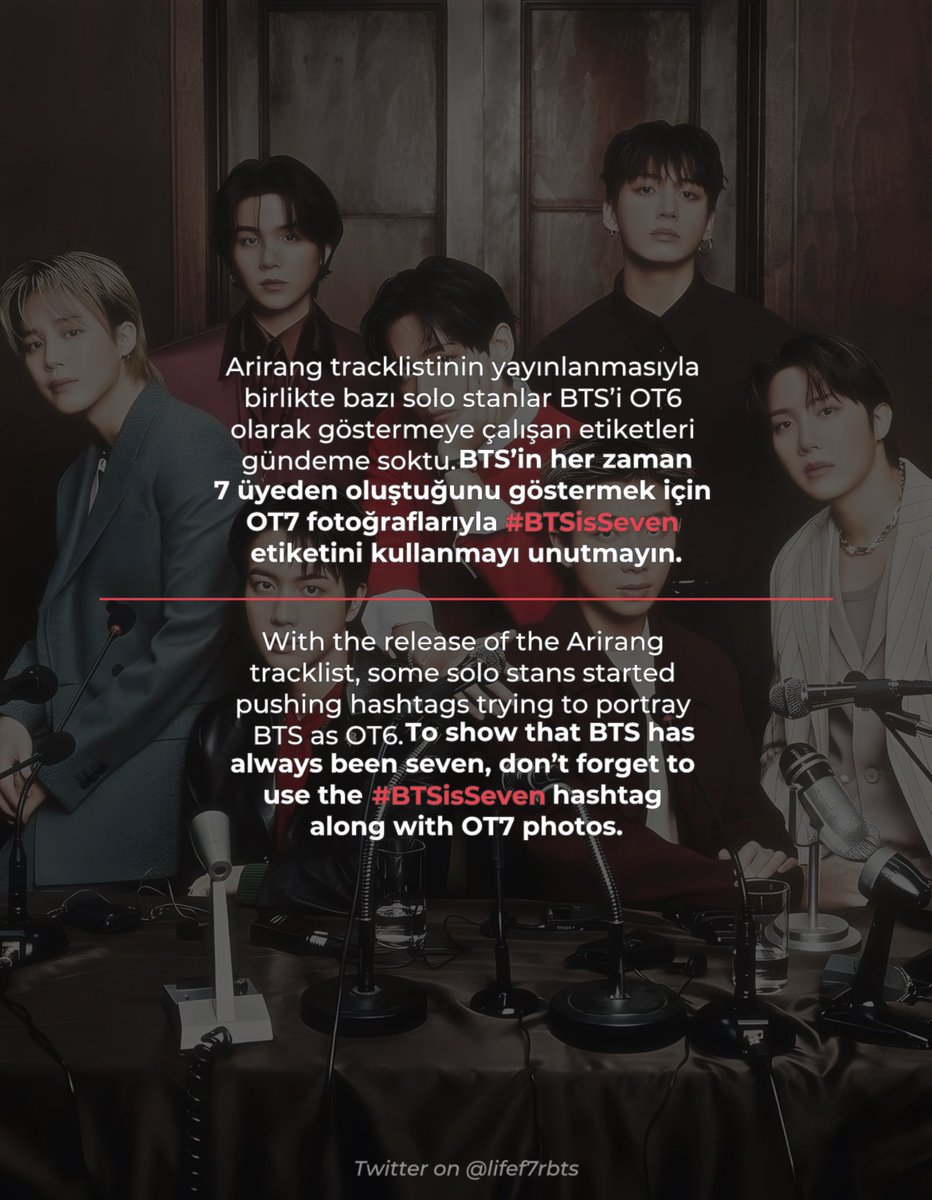 Rt to help spread it 🫶🏻
#BtsisSeven #BTS_ARIRANG