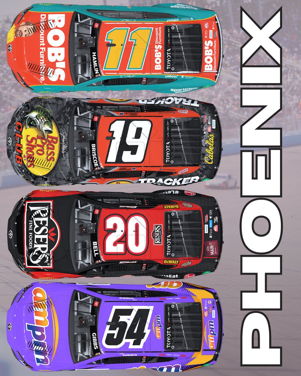 West Coast, here we come 🌵☀️

Rolling into Phoenix with some fresh new paint schemes for race weekend <a href="/phoenixraceway/">Phoenix Raceway</a>. 🔥
