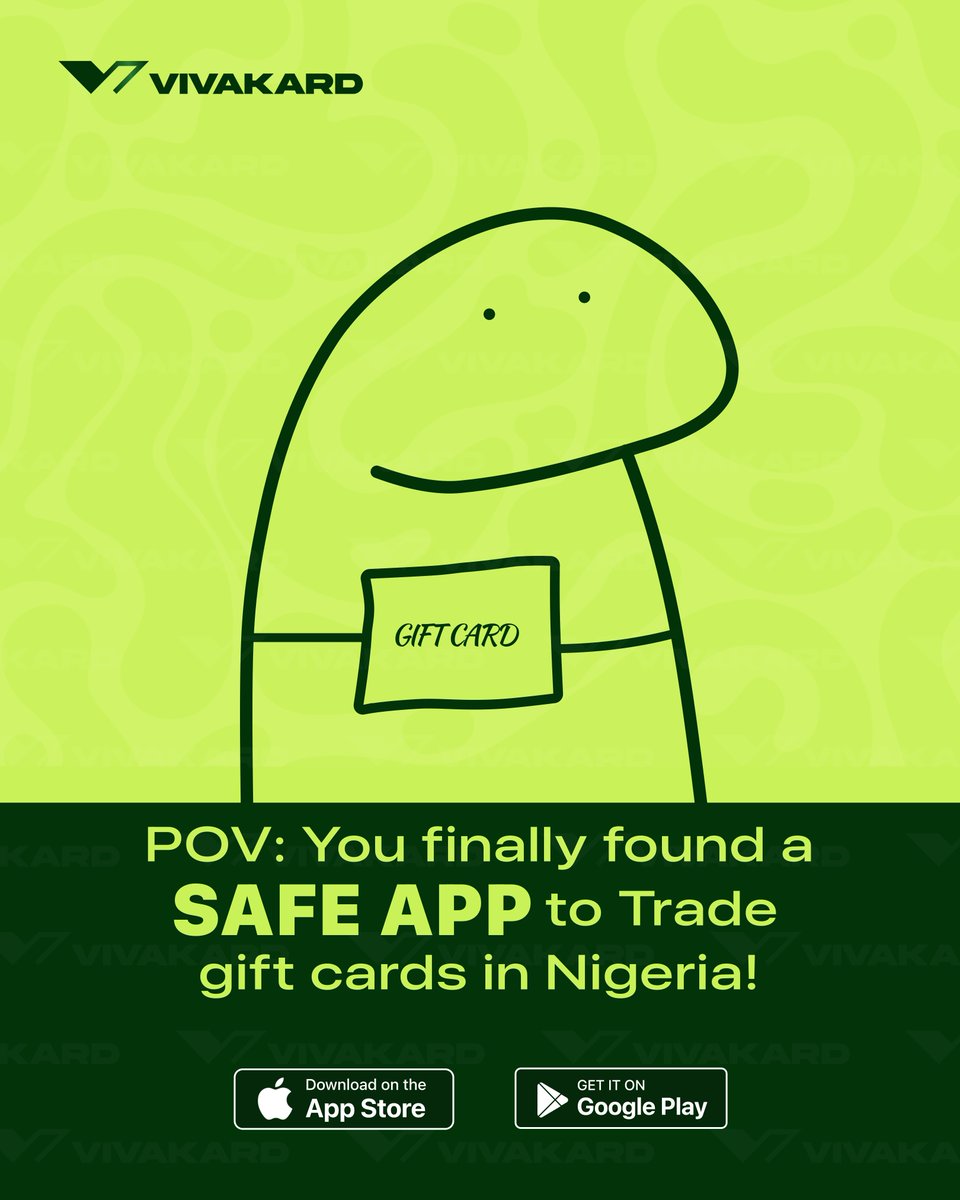 VivakardApp's tweet photo. Hey fam...#Vivakard is calling! 🥳
Looking for the best gift card rates? You just found them. No stress. No compromise.
Download the Vivakard app today on Apple Store or Google Play Store.
#SellGiftCards #Nigeria #SafeApp https://t.co/aATwFWBAC5