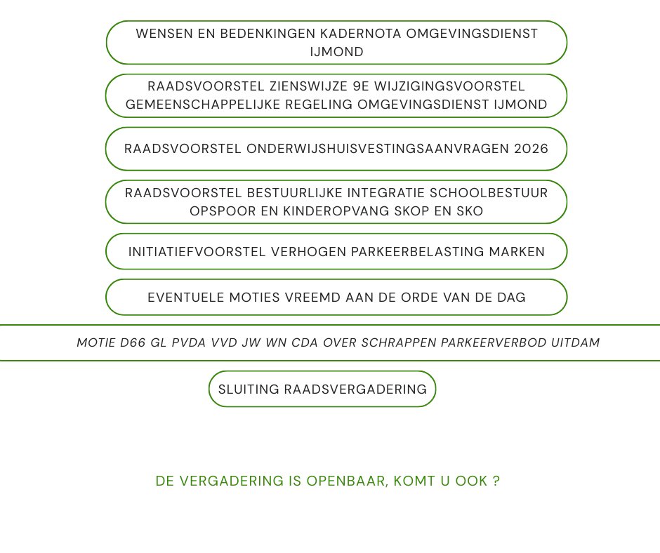 Raads- en voorbereidende vergadering