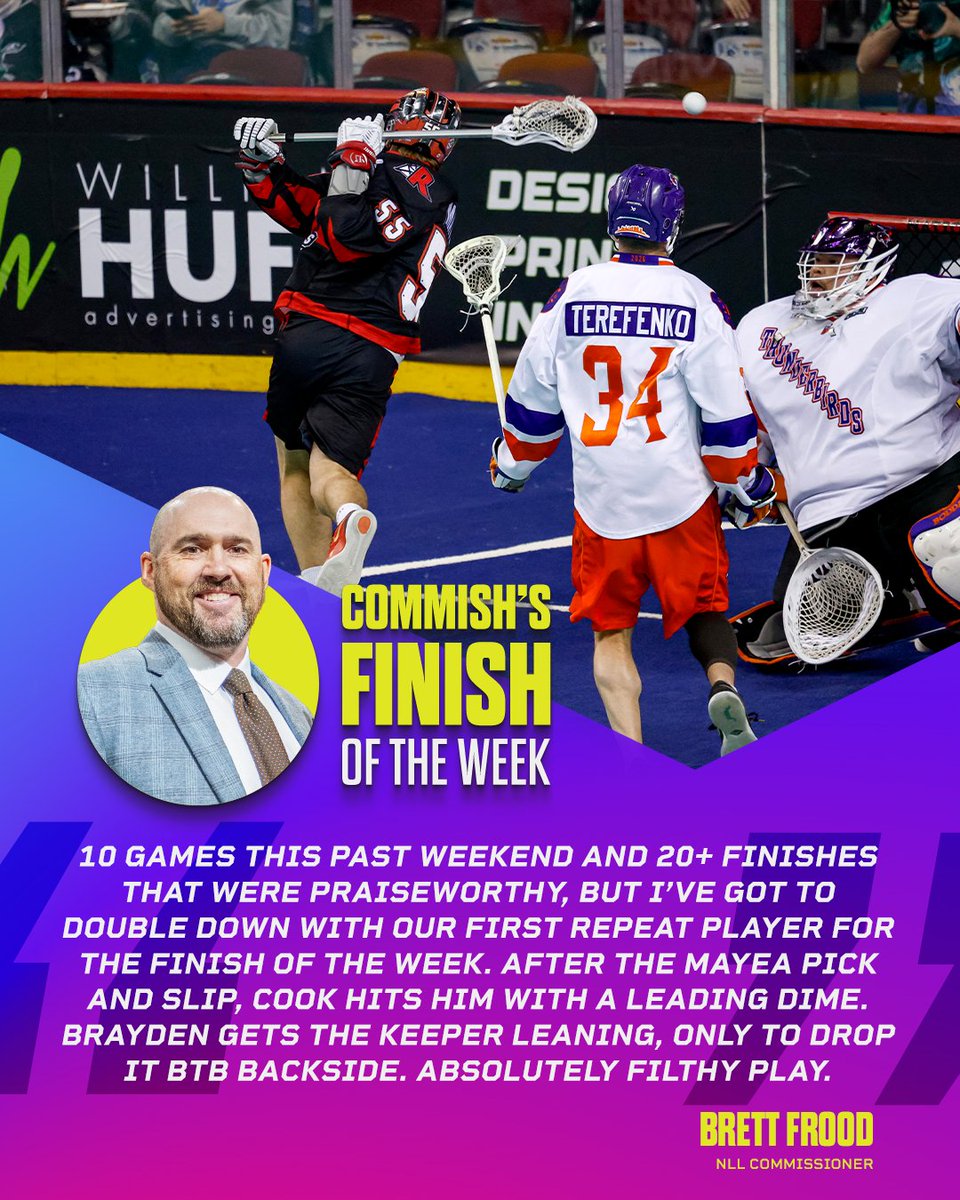NLL's tweet photo. We might have a new Goal of the Year frontrunner 💪👀

Absolutely 𝐅𝐈𝐋𝐓𝐇𝐘 finish from Brayden Mayea 😱 https://t.co/hlvQJZYT3C