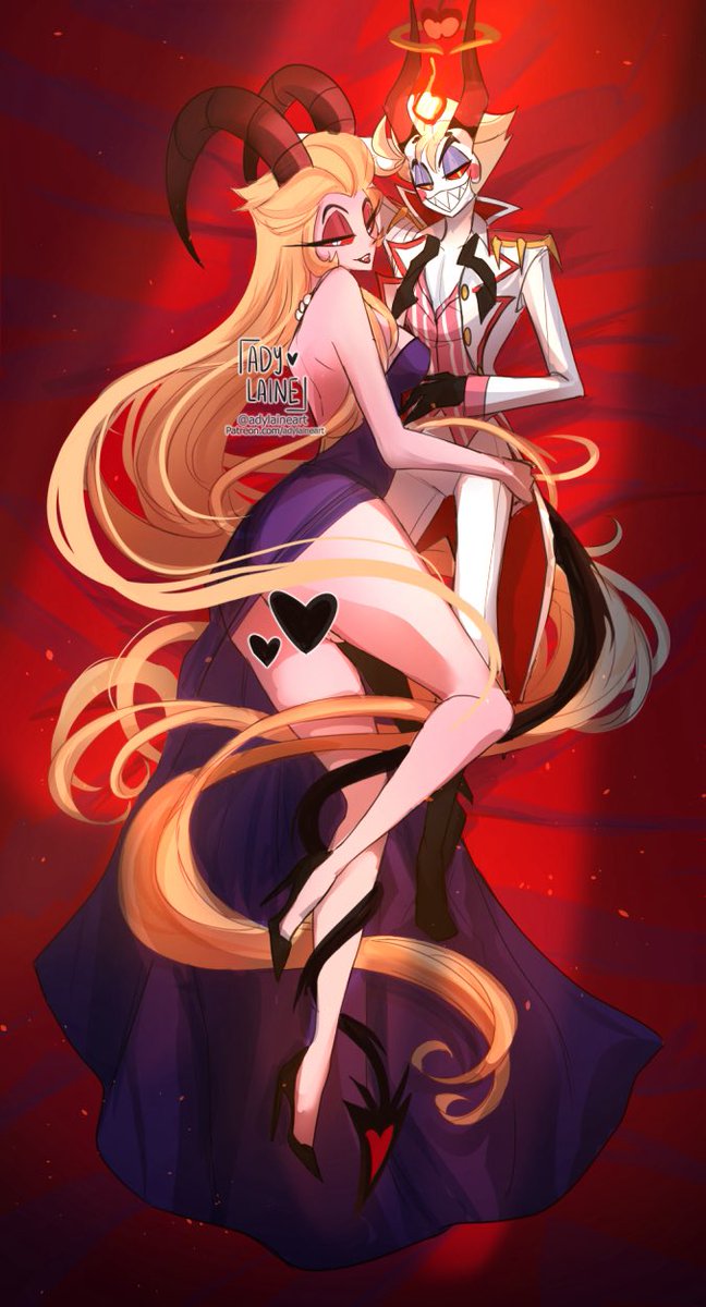 adylaineart's tweet photo. Lilith and Lucifer Morningstar 🐍🍎👑✨
Demon Form 

#HazbinHotel #lucilith https://t.co/arjzmzHMcm