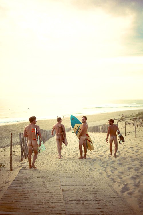 Yo, bruh, loose those ugly ass board shorts. We surf bare here!