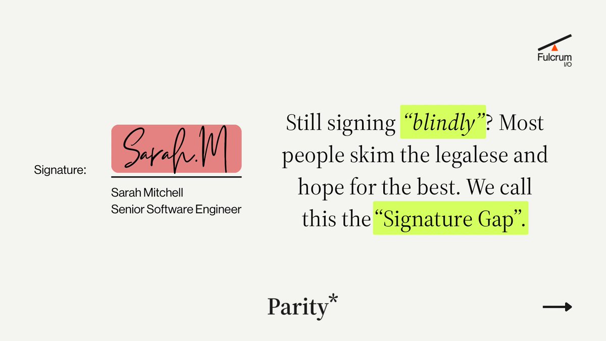 ParityAI's tweet photo. Most people sign contracts they don’t understand because lawyers are too expensive.

We call this the "Signature Gap."

Parity AI closes it in seconds: Spots "Gotchas" Translates Legalese  Drafts Revisions
Stop signing blindly. 

https://t.co/6dX7vxKPeT

#LegalTech #AI #Freelance https://t.co/LcTNFkfRco