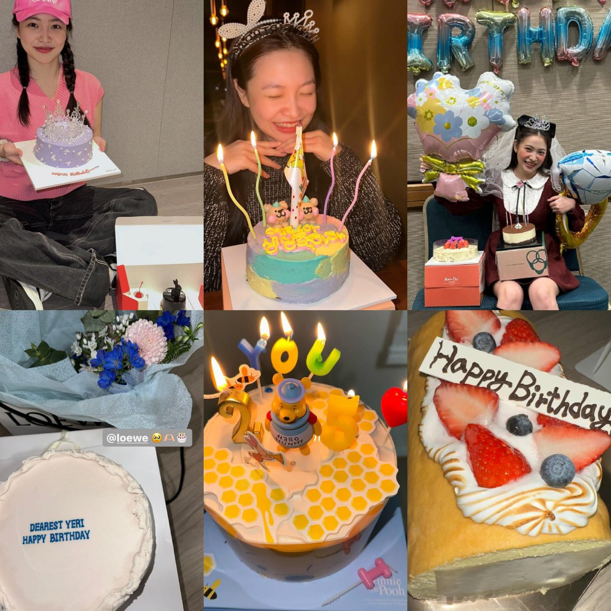 yeri's birthday in 2023 with 7 cakes😆💜

#삼월오일_예림이날
#Act27StarringYERIM