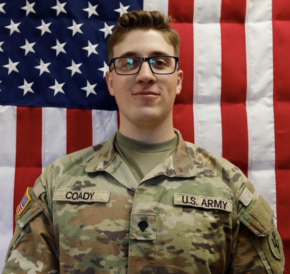 ISI_Anonymous's tweet image. It’s okay, #kid — apparently some leaders decided that helping Israel justify the deaths of hundreds of thousands of children like you was an acceptable cost.

Casualties continue to rise.

Sgt. Decllan J. Coady,
20 years old,
from West Des Moines, Iowa,
graduated high school