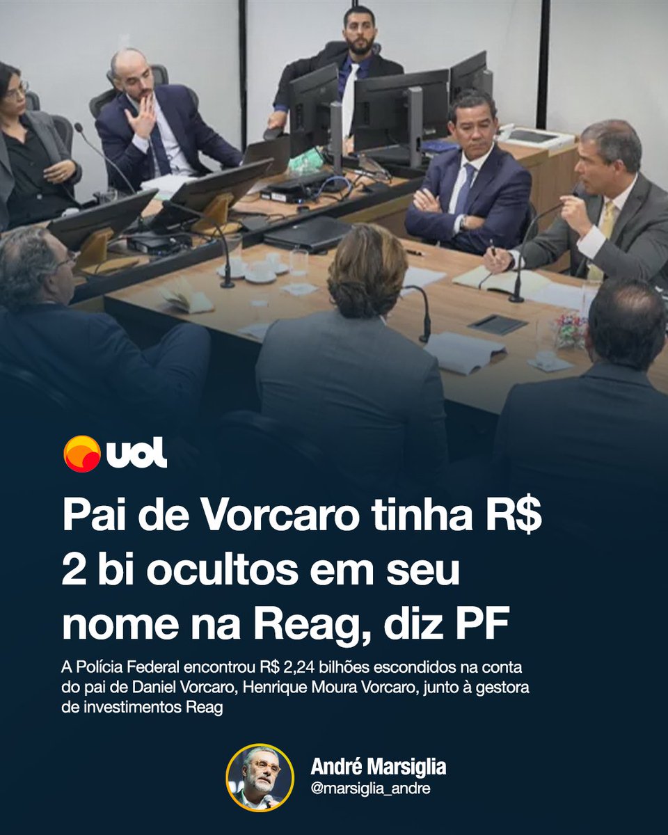 A Polícia Federal encontrou R$ 2,24 bilhões escondidos na conta do pai de Daniel Vorcaro, Henrique Moura Vorcaro, junto à gestora de investimentos Reag.

O valor é citado na decisão do ministro André Mendonça, do STF (Supremo Tribunal Federal), que autorizou a prisão do banqueiro