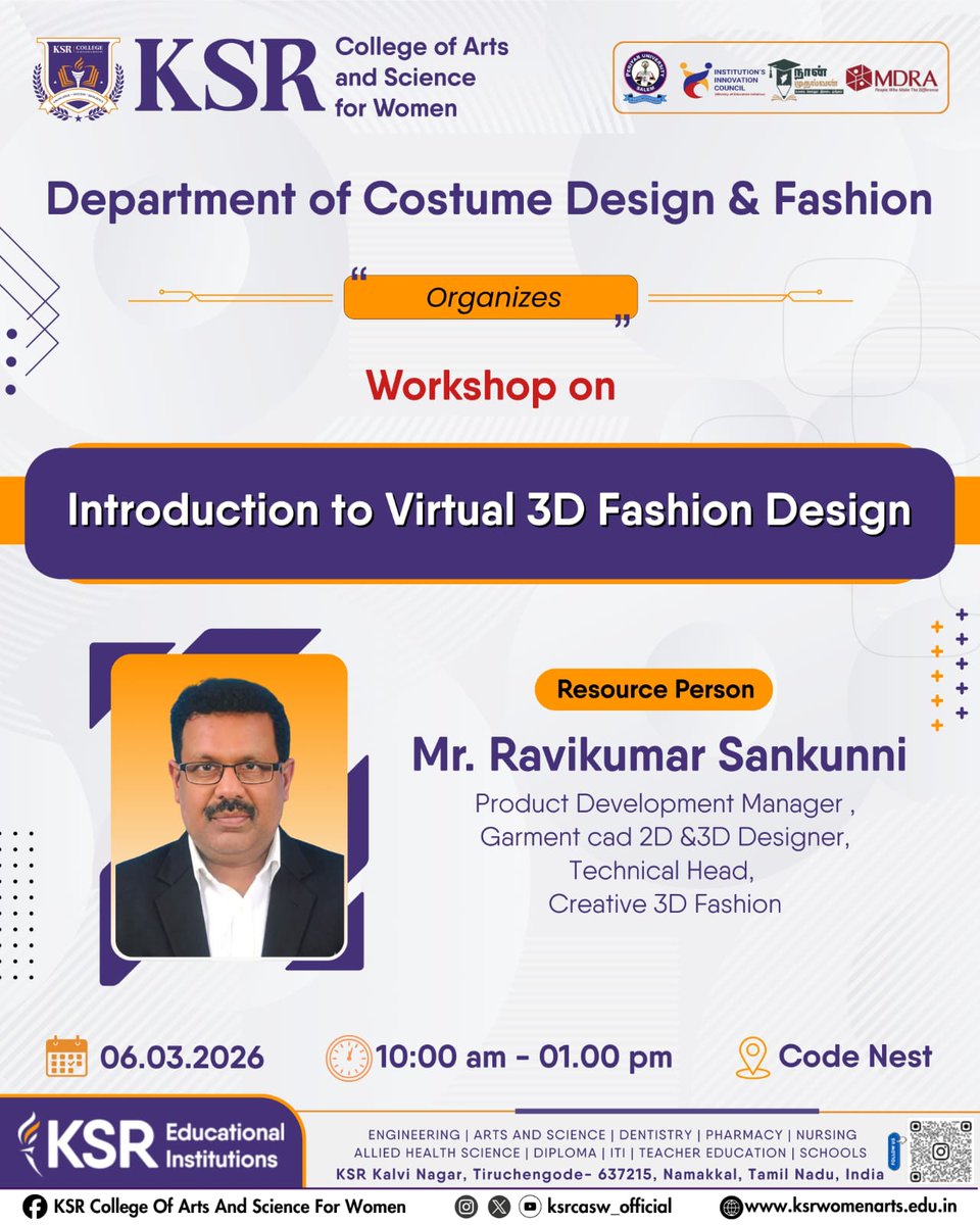 KSRCASWOMEN's tweet photo. Welcome you all 
.
.
.
.
[Ksrcasw, ksr, CDF, workshop,ksrei, Makeanimpact] https://t.co/JLruTHmx8U