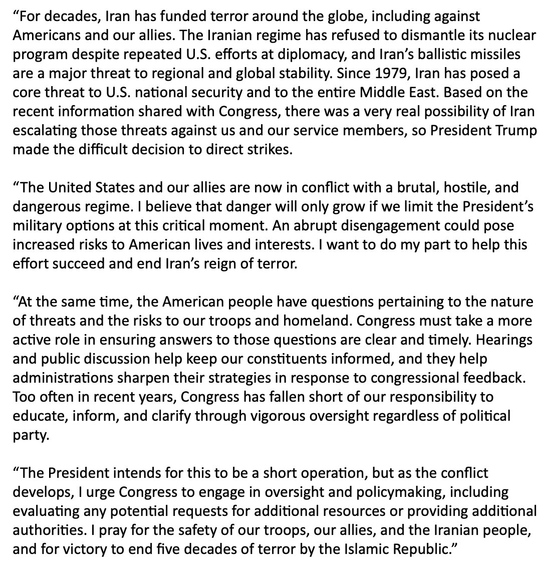 Senator Todd Young tweet media