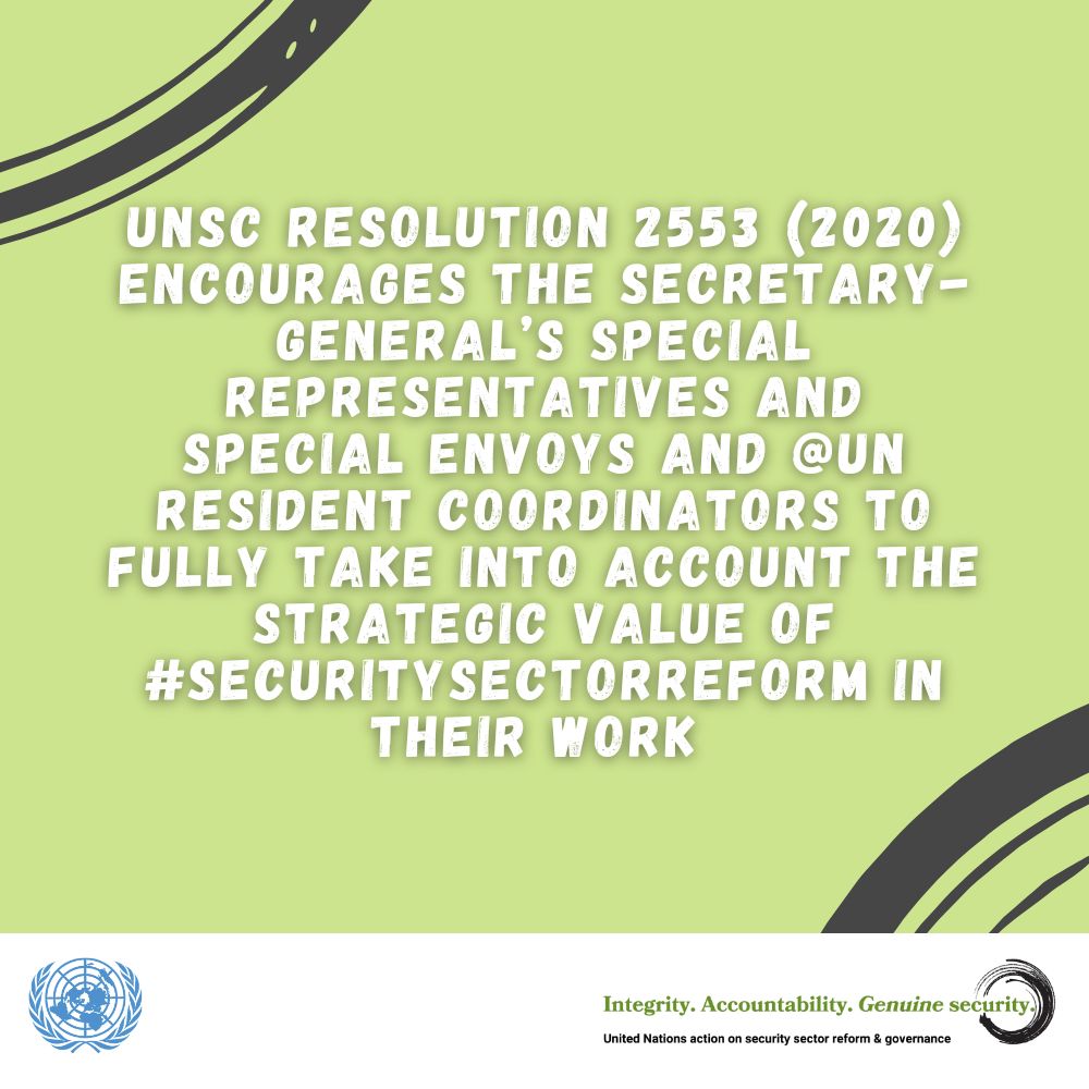 UN support to SSR&G tweet media