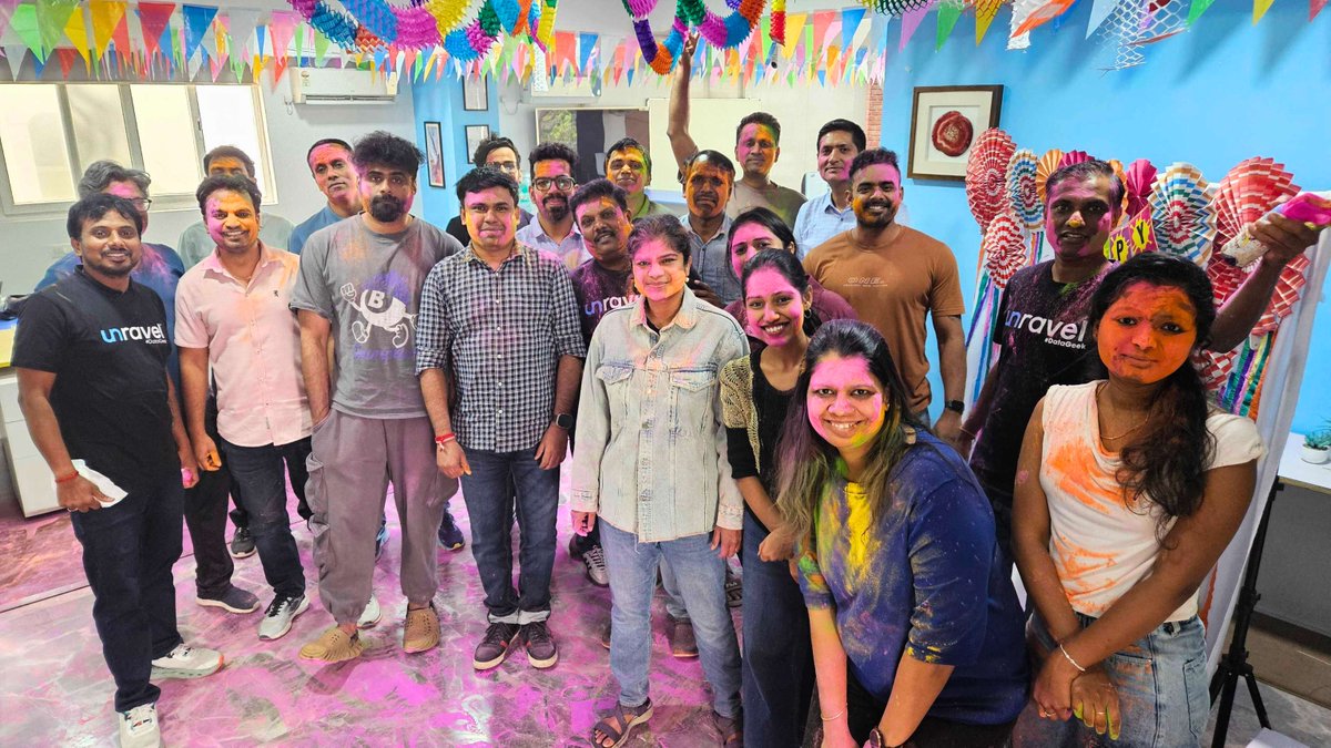 unraveldata's tweet photo. 🎨 Happy Holi! 🎨 The Unravel Team wishes you all a vibrant and joy-filled holiday! 

 #FestivalOfColors #HoliCelebration https://t.co/uLSqAZL5zt