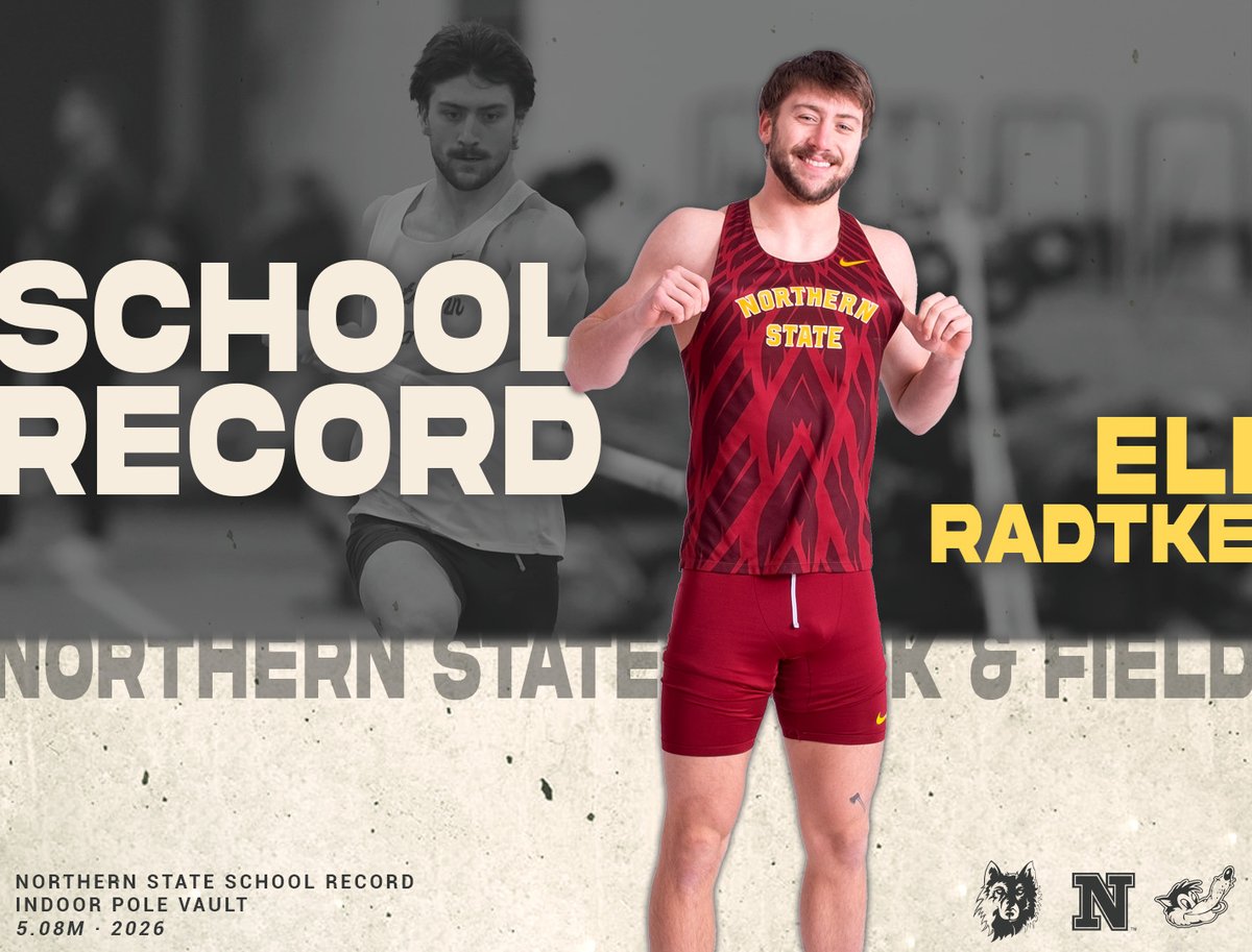🚨 WOLVES SCHOOL RECORD 🚨

Eli Radtke captured the NSIC Championship in the pole vault last weekend and knocked down the <a href="/nsuwolves_tfcc/">Northern State Track/XC</a> record in the process!

☑️ 5.08m

#GoWolves🐺 | #maroonNgold🐾