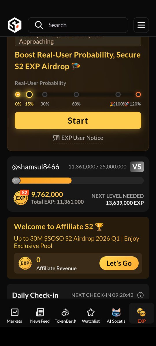 Shamsul8466's tweet photo. @SoSoValueCrypto Hi team I am on 
V5  
100% probability 
I am working for 15%
I like the platform ( everything is smooth )
I hope I will be eligible https://t.co/gCT1PoCqAo