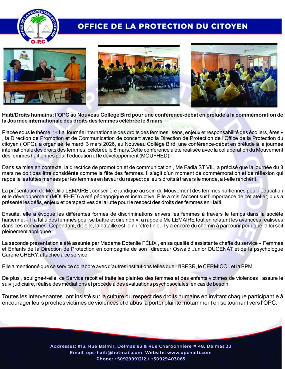 OPC Haïti tweet media
