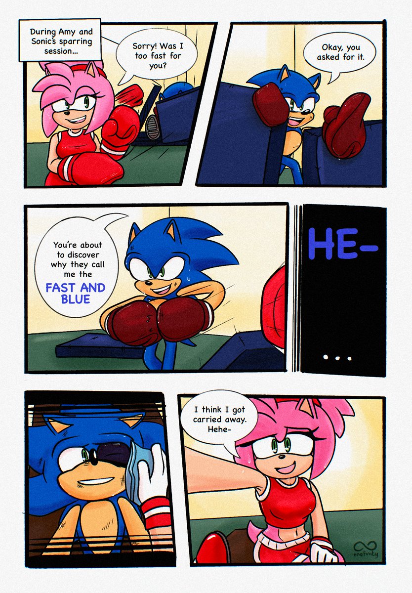 Sonic and Amy's sparring session disaster

#SonAmy #SonicTheHedgehog #AmyRose