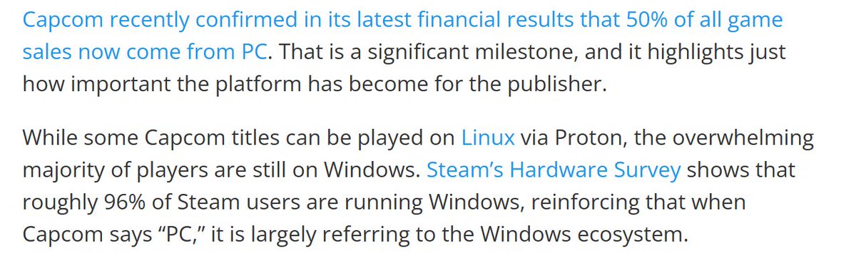 SelectrCollectr's tweet photo. Capcom confirms 50% of its sales now come from Windows https://t.co/030Hp7P2kd
