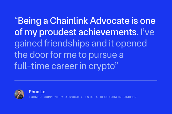 javosalomon's tweet photo. ¿Quieres trabajar en Crypto de tiempo completo? ⛓️💼

@phuchoanglevn lo logró a través del Chainlink Advocacy Program. Su experiencia lo dice todo: le abrió las puertas a amistades y a una carrera profesional en la industria.

¡Estamos buscando a los próximos líderes en US y LATAM! 🇺🇸🇦🇷🇲🇽

¿Qué ofrece el programa?
✨ Capacitación y recursos exclusivos. 
🤝 Red de contactos e influencia global. 
💸 Fondos para tus eventos y workshops locales. 
🏆 Reconocimiento y mentoría de carrera.

No seas solo un espectador. Sé el protagonista del movimiento Chainlink y web3 en tu región.

Aplica hoy: https://t.co/tSx3Ppg85a