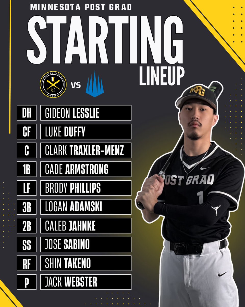 Starting Lineup for the 2026 Spring Season Opener ⚫️🟡