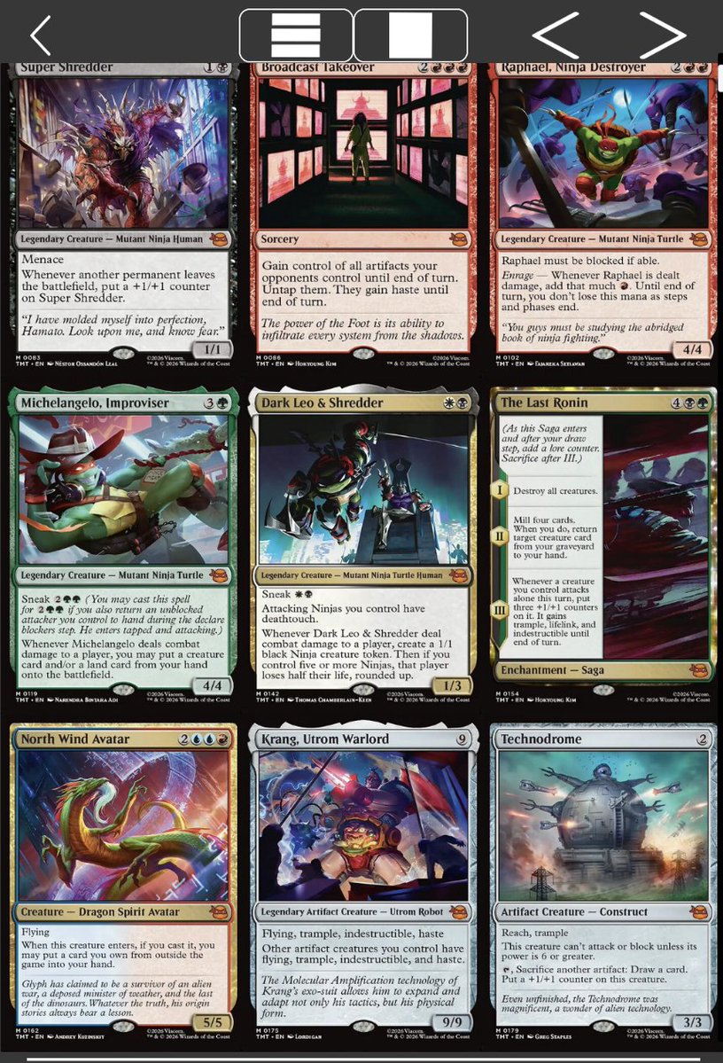 MTGBuilder カードデータアップデート
・ミュータント タートルズ 追加