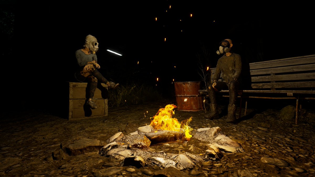 TheFarm51's tweet photo. Experience all kinds of dangers in The Zone, and after another difficult trip just... 

Sit by the fire and relax 🔥

Chernobylite 2: Exclusion Zone is available on #Steam, play now in Early Access or add to your #wishlist waiting for the final release 💪

#wishlistwednesday https://t.co/gNteDdWive