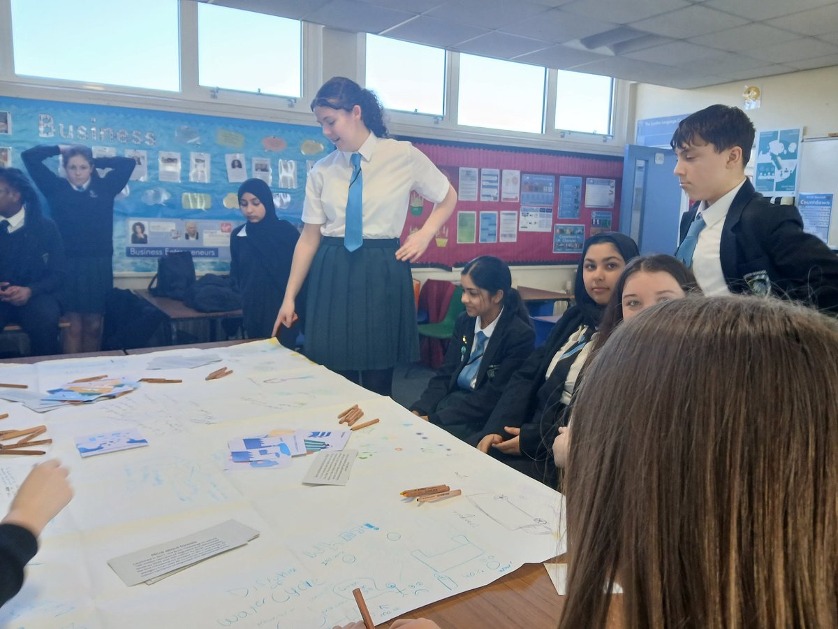 LyndonSchool's tweet photo. Learners took part in a climate conference where they explored the causes and impacts of climate change. They created drawings to show their ideas and presented them to the group, brilliant discussions all round! #climateactiongroup #climatechange #lyndonlearnerjourney @Summit_LT https://t.co/e8g1thYQKf