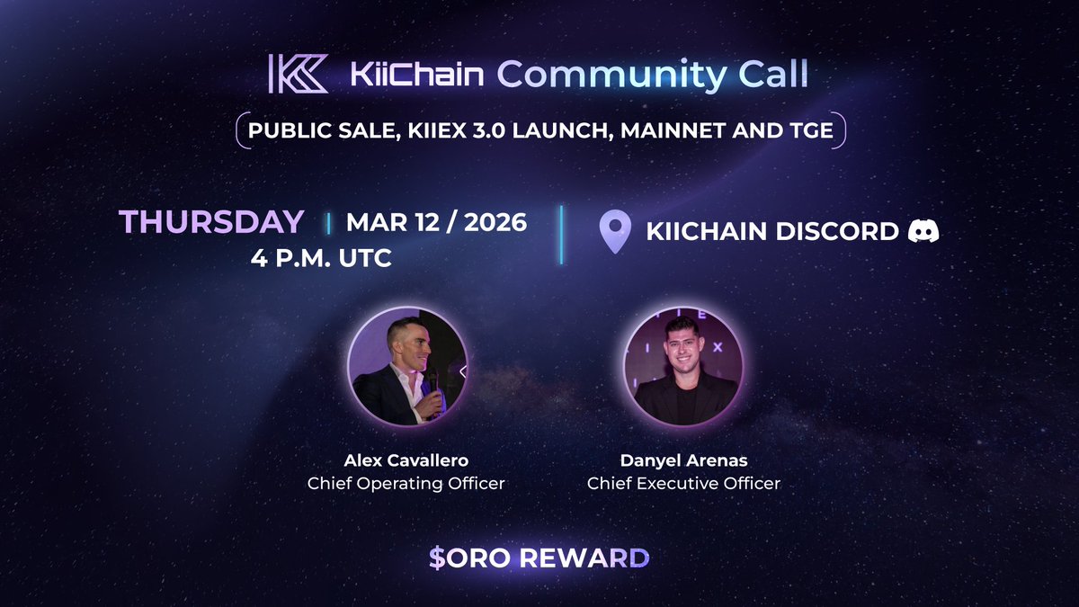 Live updates many have been waiting for! KiiEX v3.0, mainnet progress, and what’s next for the Kii ecosystem.

With <a href="/apcavallerooo/">Alex | Kii</a> + <a href="/DanyelArenas/">Danyel Arenas</a> 👇