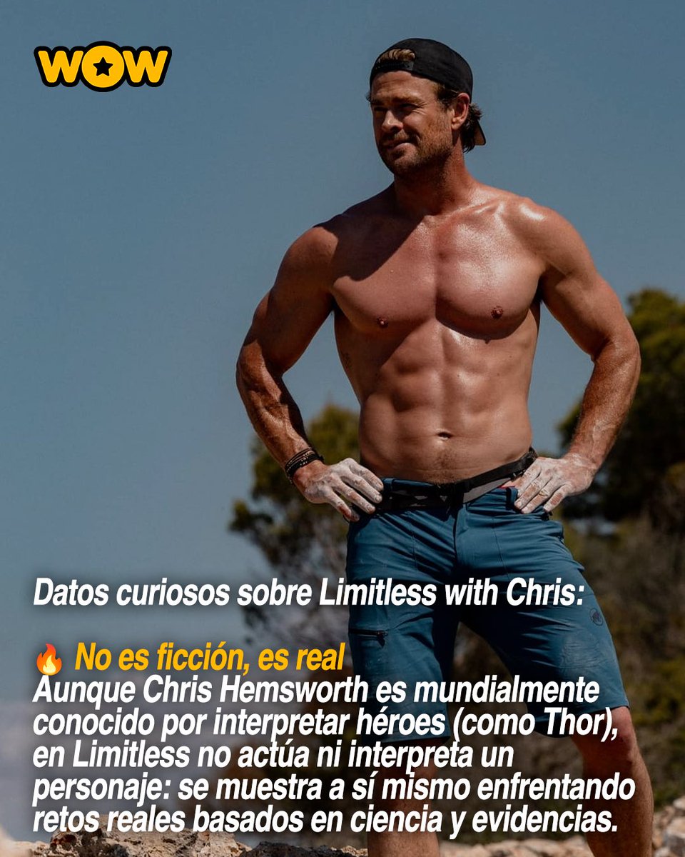 wowasinomas's tweet image. WOW. 🥵 Chris Hemsworth al límite… y nosotros también

Hay límites… y luego está Chris Hemsworth superándolos.

La nota: instagram.com/p/DVd2eIEjc8K/ 

#WOW #ChrisHemsworth #Limitless #DisneyPlus #NationalGeographic
