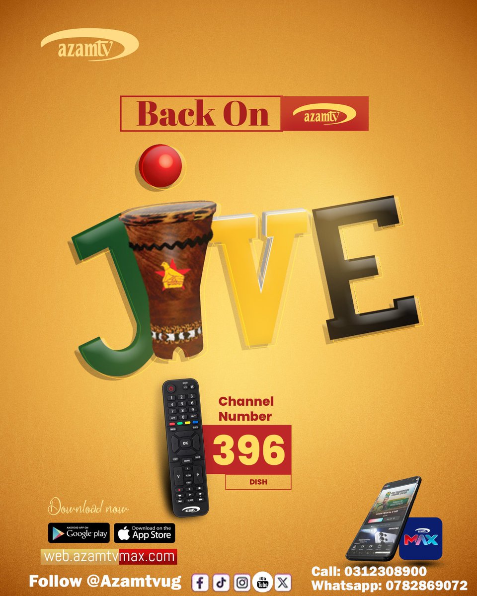 Azamtv_ug's tweet image. Ready to #Dance?
It's back #JIVE  reveal on #Azamtv channel list.
Enjoy #Everytime #Everymoment.