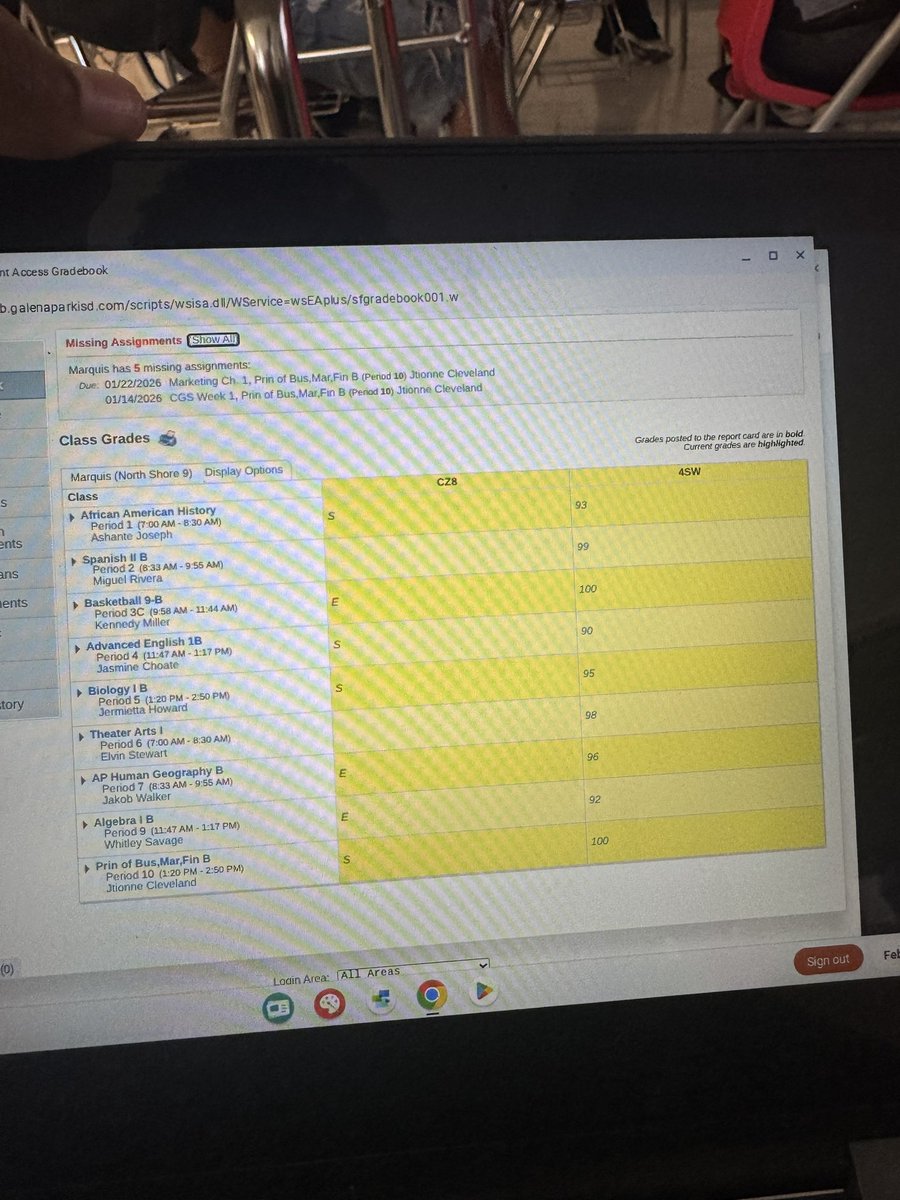 quishoops_'s tweet photo. 3rd-4th Weeks Grades (All A’s) #StudentAthlete https://t.co/Xum03651Vj