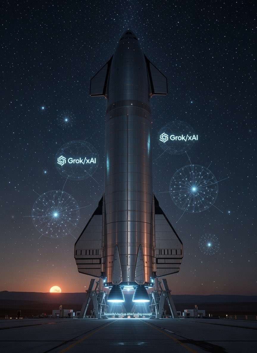 NBabyyo's tweet image. With Starship V3 tests ramping up this month and xAI now integrated deeper into SpaceX, we're closer than ever to Mars progress powered by AI optimizing every step.

Humanity’s backup drive is loading. 🚀🧠

#SpaceX #Starship #MakeLifeMultiplanetary