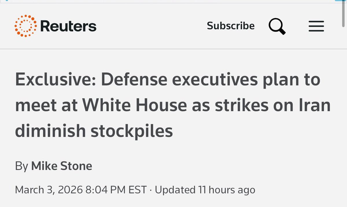Big week for Military Industrial Complex executives and investors. Lots of people about to make a lot of money off American taxpayers from Trump’s Iran War.