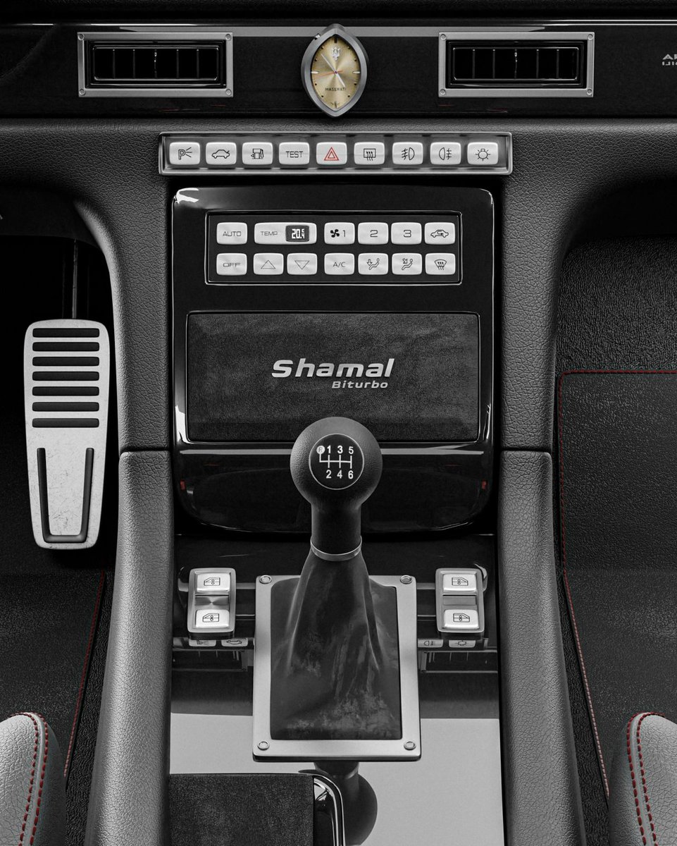 FrancoMA001's tweet photo. The 6-speed manual transmission is now “the” optional feature for our Maserati Biturbo Shamal Restomod, designed to appeal to passionate car enthusiasts. https://t.co/1OcegkOMTF