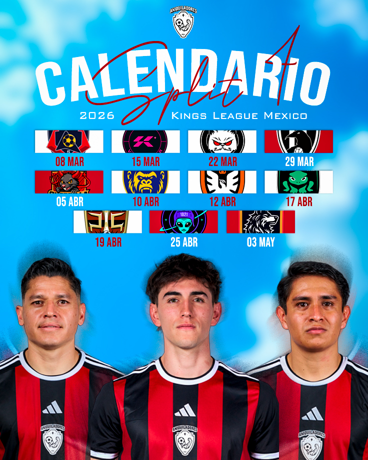 Calendario completo de todas las jornadas de los aniquiladores❤🖤🤍