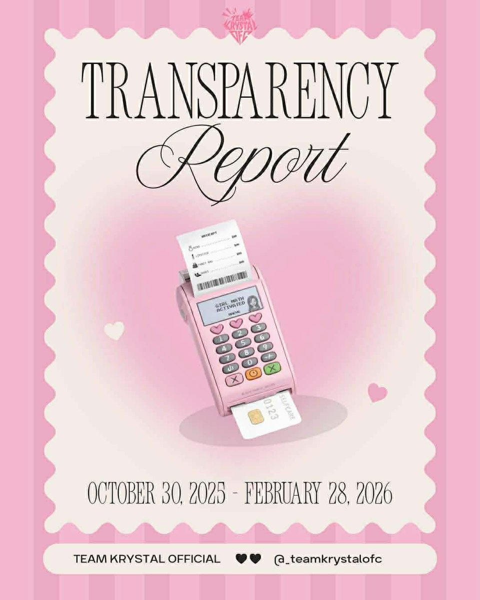 TEAM KRYSTAL OFFICIAL |TRANSPARENCY REPORT 

[KINDLY READ]

With gratitude and full accountability, we are officially releasing our Transparency Report covering the period of October 30, 2025 to February 28, 2026.

We believe that trust is built through openness and