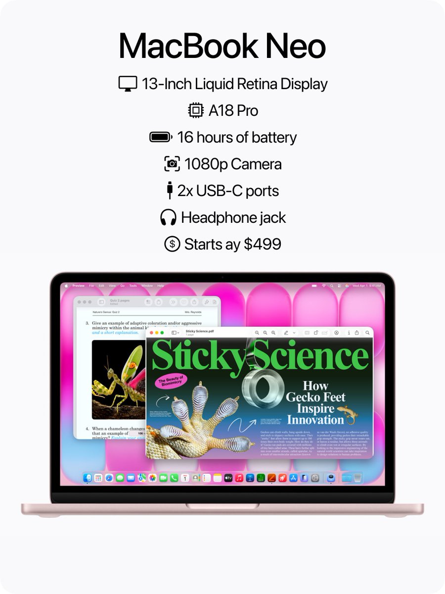 asherdipps's tweet image. Shit i slept in....

Anyway here's MacBook Neo: the most affordable MacBook ever made, and an absolute Chromebook killer