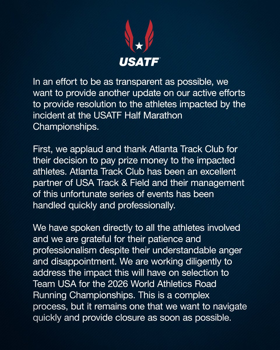 USATF tweet media