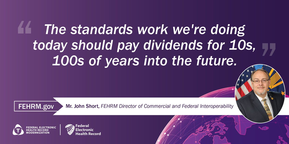 The #FEHRM champions data standardization, a topic <a href="/John/">John Shahidi</a> Short, FEHRM Director of Commercial and Federal Interoperability, addressed at a recent HL7® Government Birds of a Feather meeting. Learn more about the FEHRM’s work at fehrm.gov.