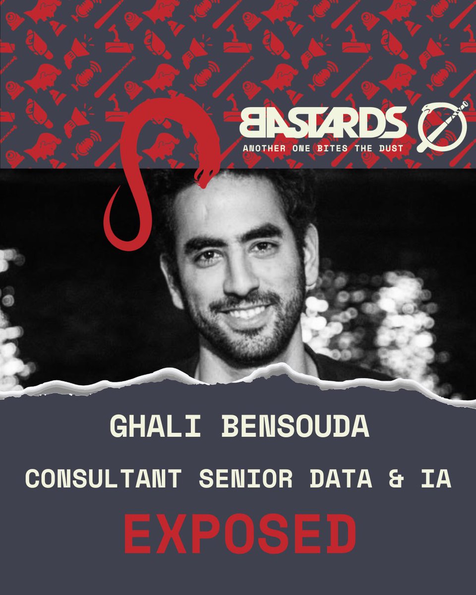 SwordOfSalomon's tweet photo. 🚨🖥️ SIGNALEMENT : Ghali Bensouda, consultant franco-marocain 🇫🇷🇲🇦 en Data et IA chez @Artefact_Global, diffame les Juifs dans leur ensemble sur ses réseaux sociaux.

Sous une publication Instagram de l’émission « À l’origine » de France 2 consacrée au judaïsme, dans laquelle le Grand rabbin de France @HaimKorsia est interviewé, Ghali Bensouda demande cyniquement :
« Que dit le Talmud sur les génocidaires ? »

Sur Threads, il va plus loin et nazifie les Juifs, en déclarant à leur propos que « les génocidés deviennent génocidaires », en référence à la Shoah.

⚖️ La jurisprudence française récente considère que traiter des Juifs de « génocidaires » constitue une injure à caractère raciste. Ces propos relèvent sans aucun doute d’un discours antisémite.

⚠️ Nous demandons à @Artefact_Global de sanctionner les propos haineux de cet employé, qui portent atteinte à l’image de leur entreprise.

Cc @Association_OJE @ObservatoireOjf @DGSN_MAROC @ESCP_bs