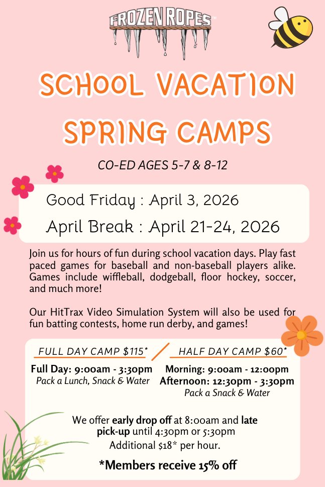 FrozenRopesMA's tweet photo. Good Friday and April School Vacation registration is now open!

Sign up today to join in on the fun! Head to https://t.co/LSPXGp5OXL

Want to recieve our emails and know the latest happening at Frozen Ropes? Join our mailing list today https://t.co/kUzHrppKZd