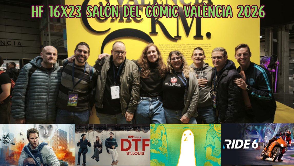 HelloFriki's tweet photo. HF 16x23 Salón del Cómic València 2026 » https://t.co/7mQQxCrJOx #BuenasNochesPunpun #ComerásFlores #CorrePorTuSueño #LosDomingos #Mercy #MusicBoxListeningToKennyG #Podcast #Ride6 #SalónDelComicValencia #Screamboat #Tedward https://t.co/VEL6Gh7wZw