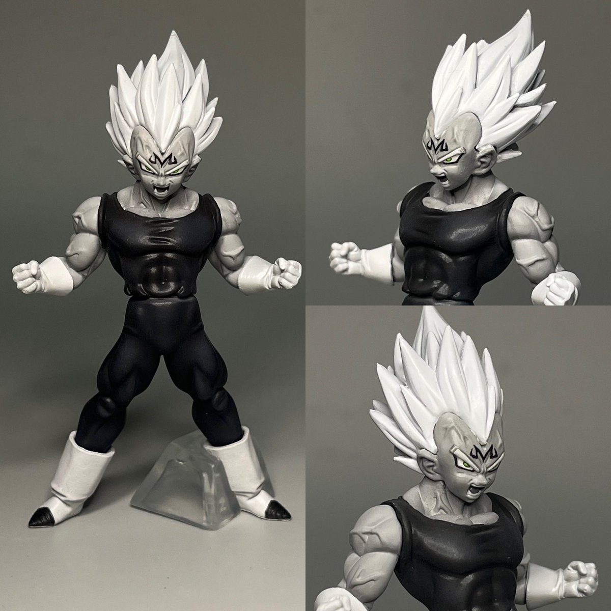 HGドラゴンボール04 魔人ベジータ モノクロリペイント完成✋ 次は